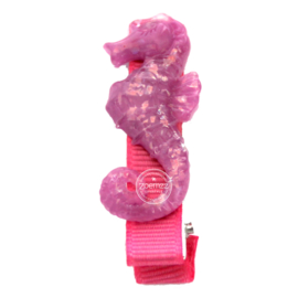 Haarspeld zeepaardje roze met paars