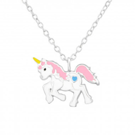 Kinderketting zilver unicorn