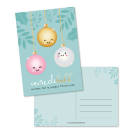 Kerstkaart Studio Schatkist| Incrediball wishes
