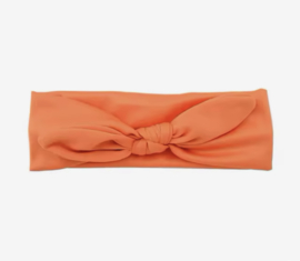 Knoop - wrap haarband neon oranje