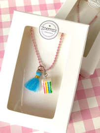 Kinderketting regenboog taartpunt