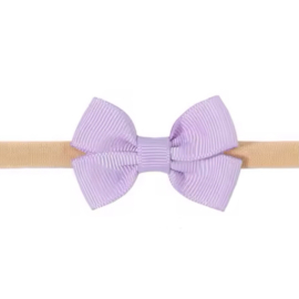 Klein babyhaarbandje met strikje lila