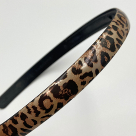 Diadeem smal met panterprint