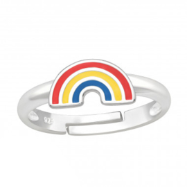 Verstelbaar kinderring regenboog