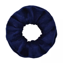 Scrunchie velvet donkerblauw