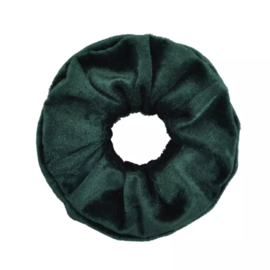 Scrunchie velvet donkergroen