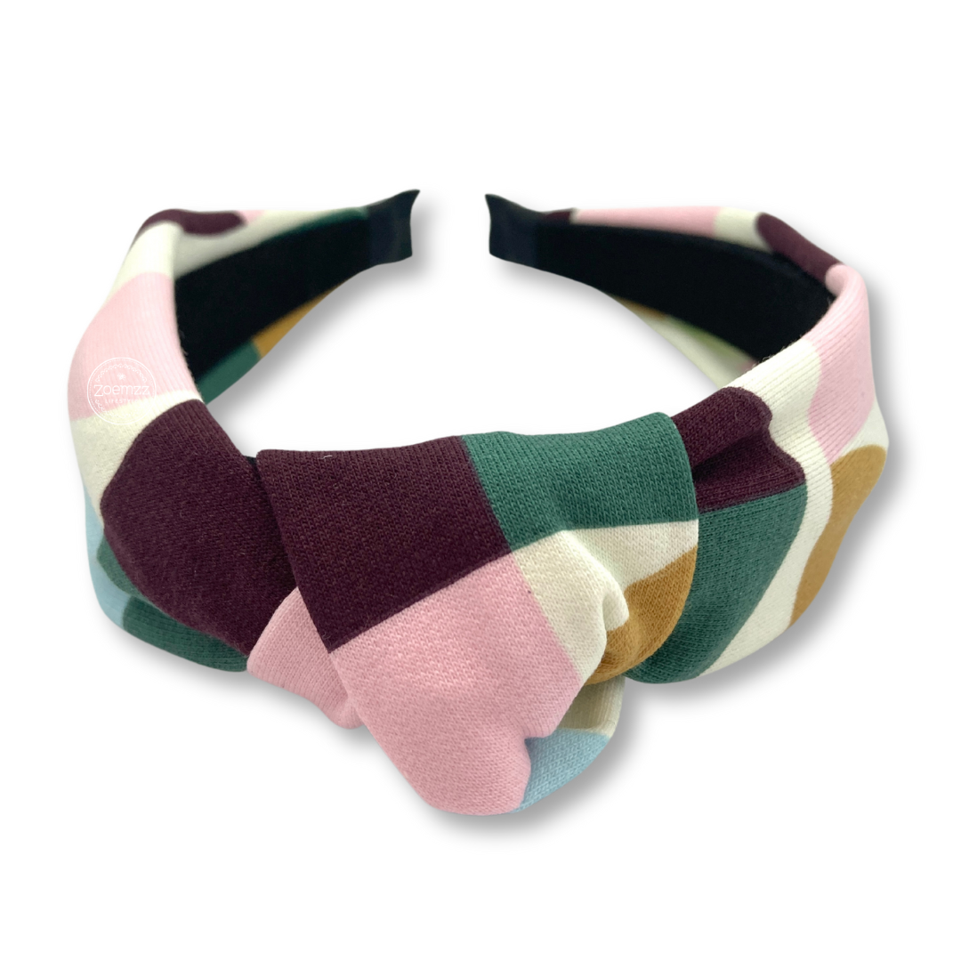 Brede haarband met grafische print