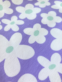 Haarband lila met bloemen