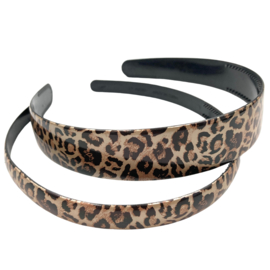 Diadeem smal met panterprint