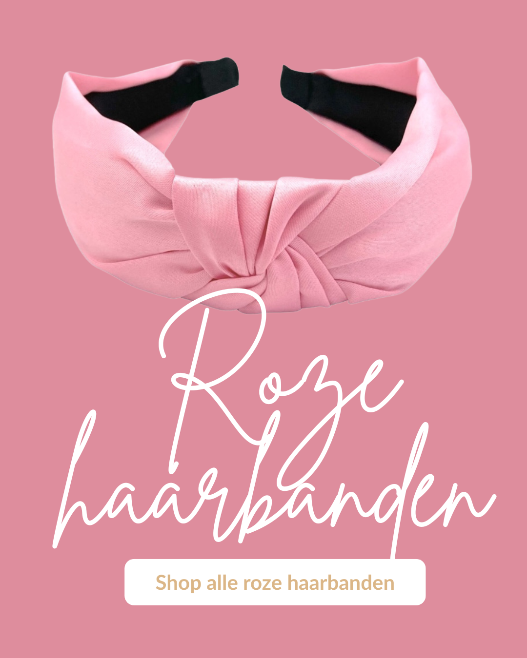 Roze haarband