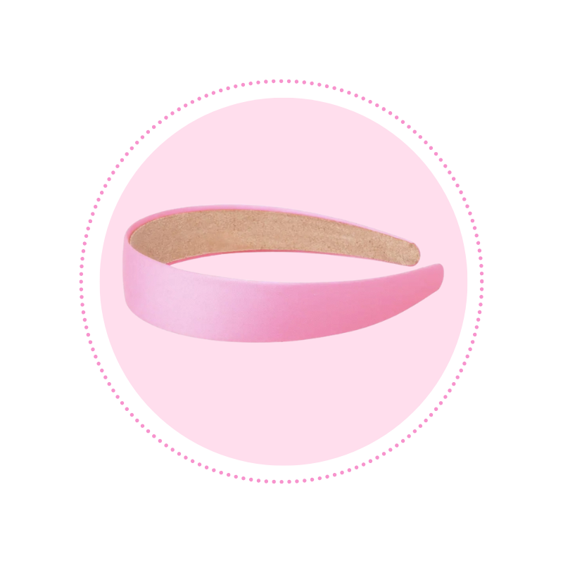 Brede roze haarband