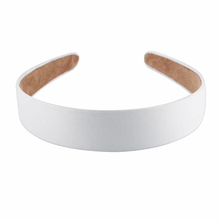 Brede witte haarband