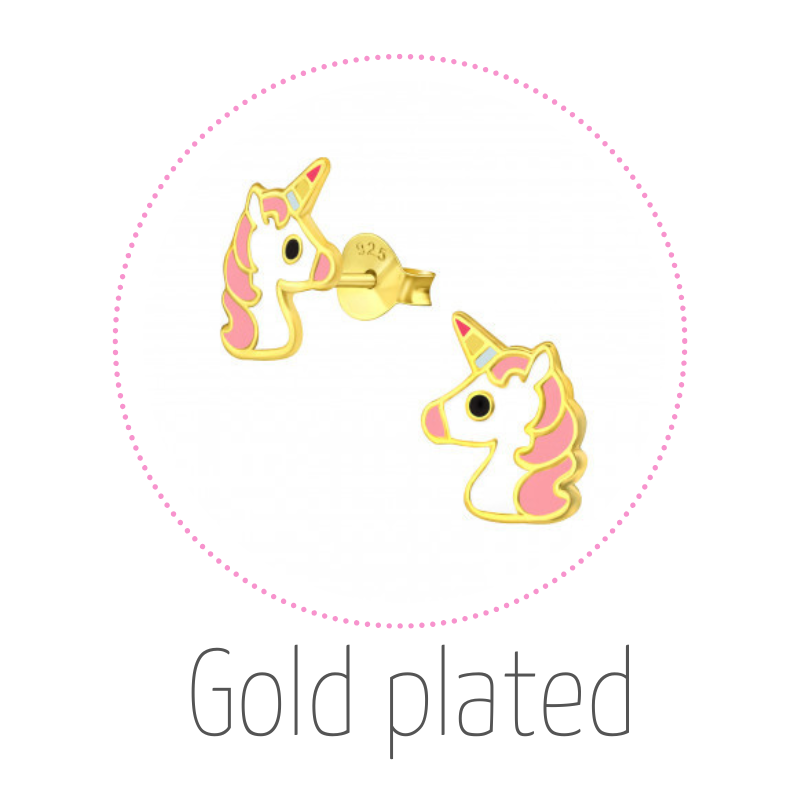 gold plated oorbellen meisje