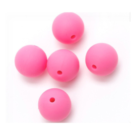 Durable Siliconen Kralen 12 mm - 786 Roze (5 stuks)