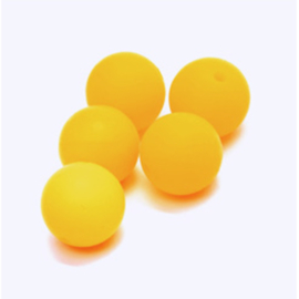Durable Siliconen Kralen 12 mm - 645 Geel (5 stuks)