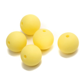 Durable Siliconen Kralen 12 mm - 638 Lichtgeel (5 stuks)