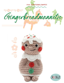 Haakpakket: Mini Kerstkoukleumpje Gingerbreadmannetje