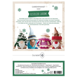 NIEUW! Feestelijke Gnooms haken   Garenpakket: Engel - en winter Gnooms