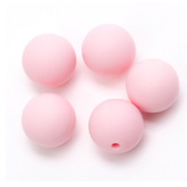 Durable Siliconen Kralen 12 mm - 749 Lichtroze (5 stuks)