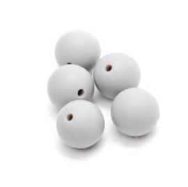 Durable Siliconen Kralen 12 mm - 016 Lichtgrijs (5 stuks)
