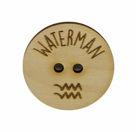 Houten Knoop 40 mm - Sterrenbeeld Waterman