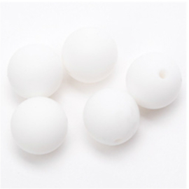 Durable Siliconen Kralen 12 mm - 009 Wit (5 stuks)