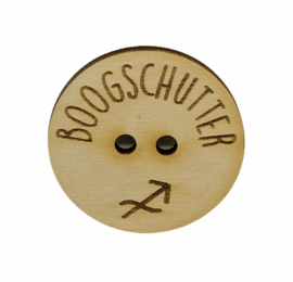 Houten Knoop 40 mm - Sterrenbeeld Boogschutter