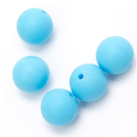 Durable Siliconen Kralen 12 mm - 298 Blauw (5 stuks)