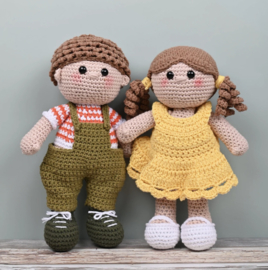 Haakpakket: Poppen Stan en Stella met Durable Cosy Fine