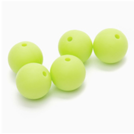 Durable Siliconen Kralen 12 mm - 547 Lichtgroen (5 stuks)