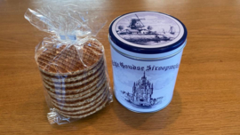 Stroopwafel blikje DELFTS BLAUW