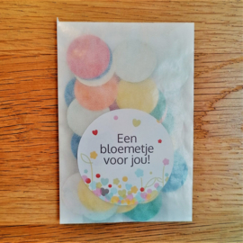 Sticker 4,5 cm | Een bloemetje voor jou!