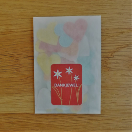 Sticker 4 x 3 cm | Dankjewel!