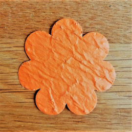 10 x bloem 6 cm |  oranje | veldbloemen