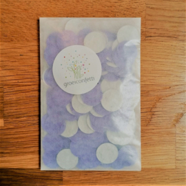 3 gram confettirondjes 2 cm | lila | veldbloemen