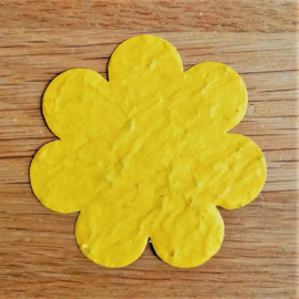 10 x bloem 6 cm |  geel | veldbloemen