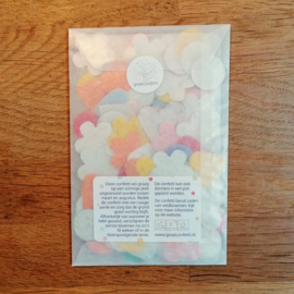 3 gram confettimix | veldbloemen | met sticker