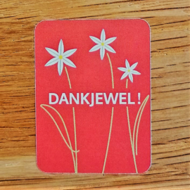 Sticker 4 x 3 cm | Dankjewel!