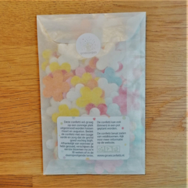 3 gram bloemetjesconfetti  2,5 cm | pastel mix | veldbloemen