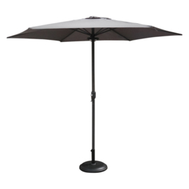 Parasol Ø 300CM + Voet 25KG Rond Beton + LED Verlichting