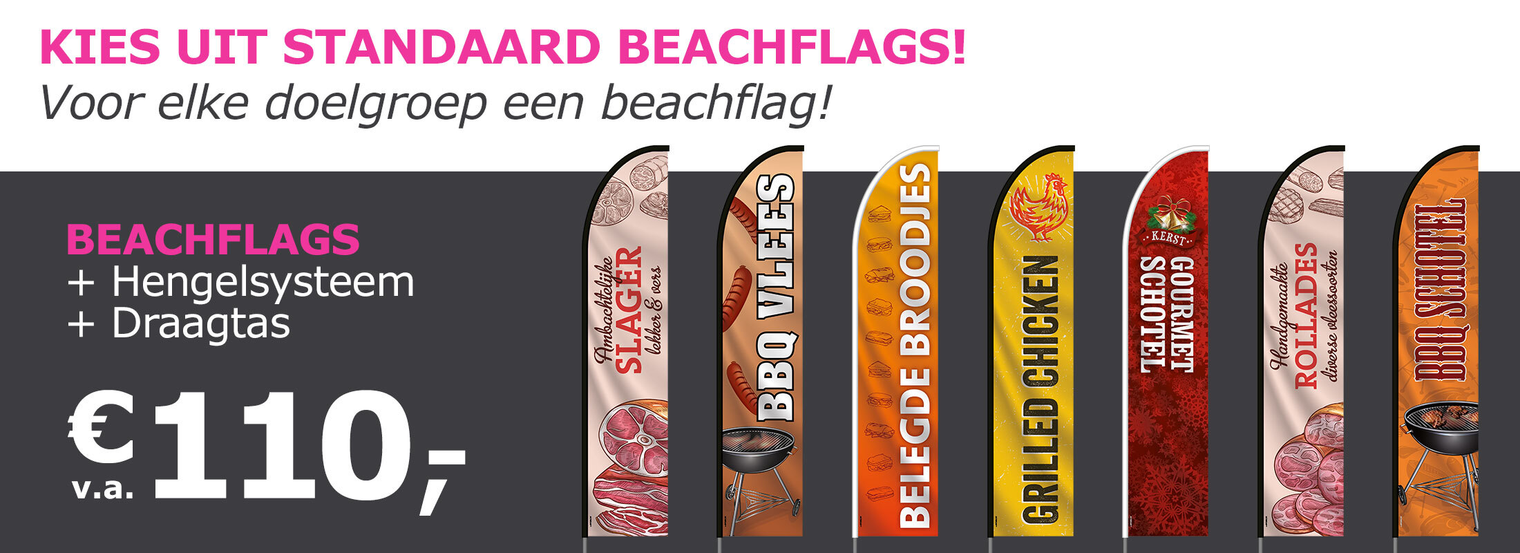 Beachflags (standaard) Slagerij