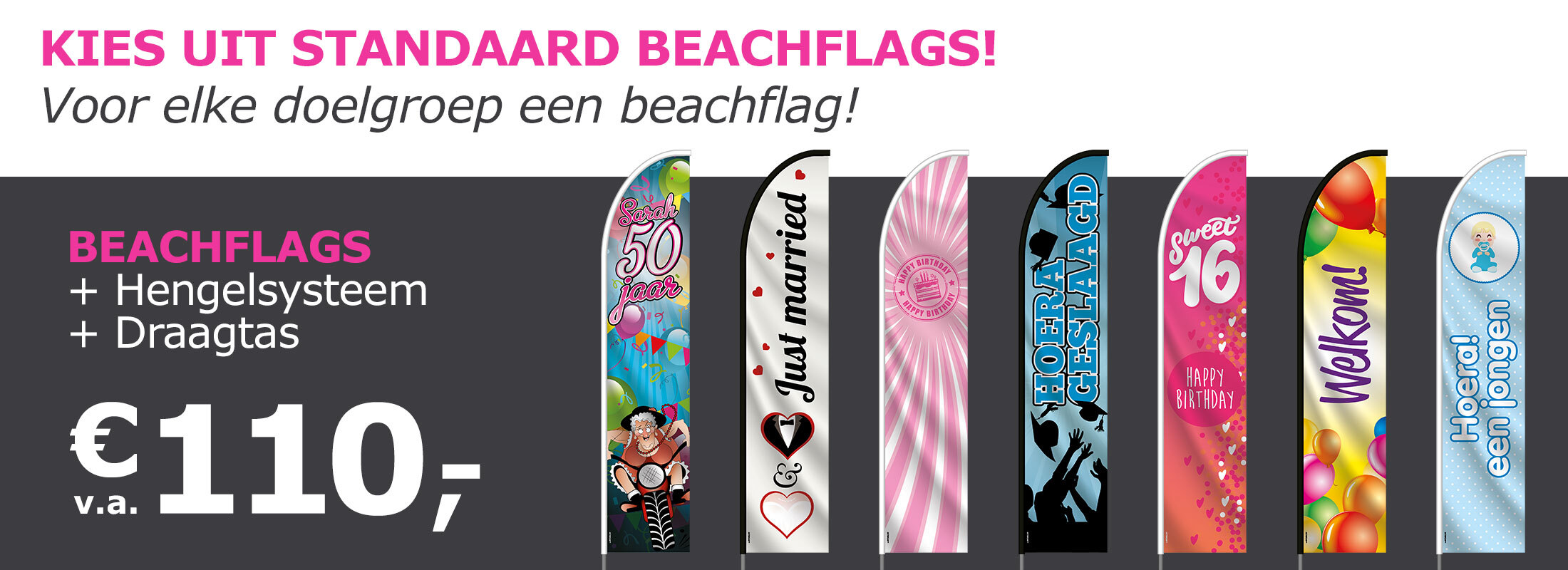 Beachflags (standaard) Feestdag