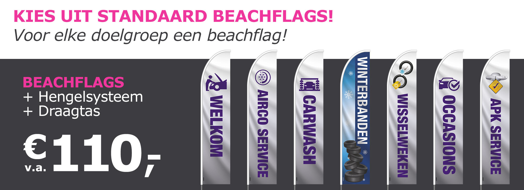 Beachflags (standaard) Garage