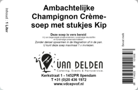 Champignon Crèmesoep met stukjes kip