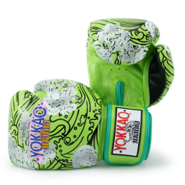 Yokkao - Limited Edition - Hawaii Boxing Gloves - Leather - Lime Zest