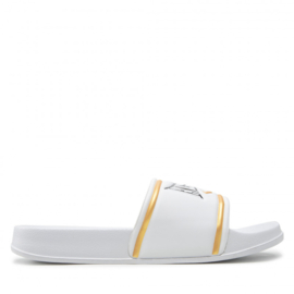 Everlast Side Slippers - men's sizes - white/gold