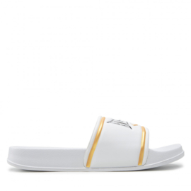 Everlast Side Slippers - women's sizes - white/gold