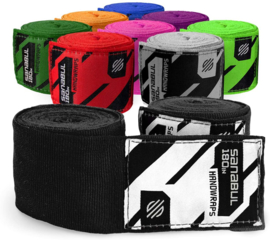 Sanabul Elastic Professional Handwraps - 4,5 m - black