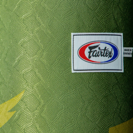 Fairtex HB6PY Muay Thai Banana Bag Python Print - 180 cm - Ongevuld - groen/goud