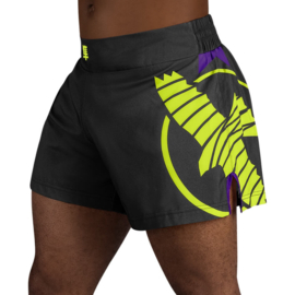 Hayabusa Icon Kickboxing Shorts - black / neon yellow